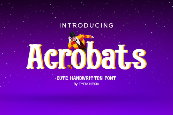 Acrobats: A Fun Display Font for Crafters & Sellers