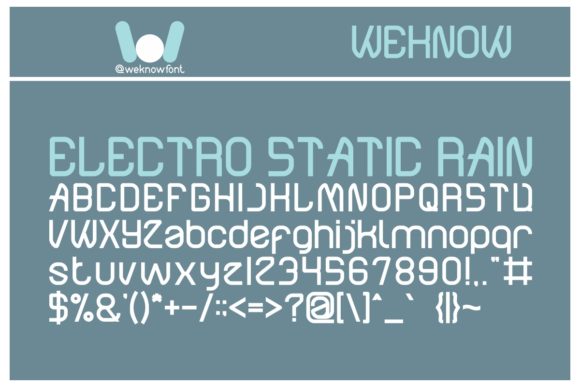 Electro Static Rain: A Futuristic Font for Makers
