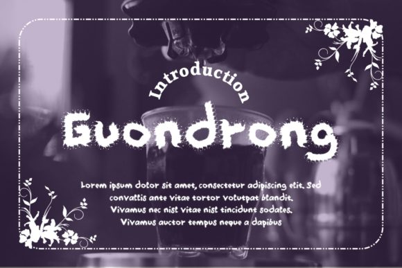 Guondrong: A Playful Display Font for Editorial Design