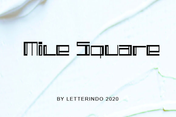 Mile Square Font: A Geometric Display Typeface for Crafters