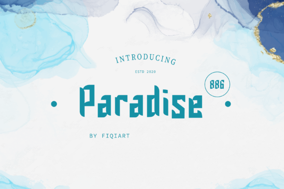 Paradise 886: A Modern Display Font for Bold Branding
