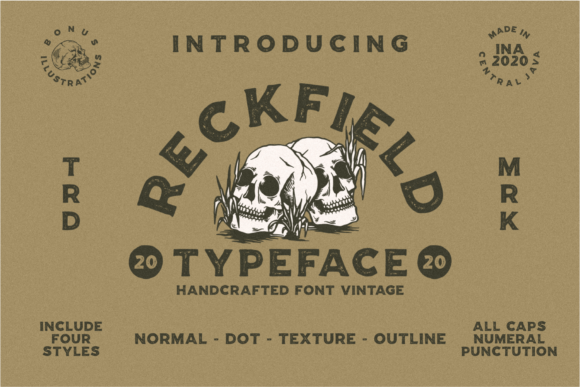 Reckfield: A Hand-Drawn Display Font for Standout Branding