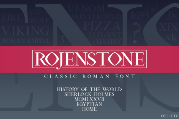 Rojenstone: A Classic Serif Font for Business Branding