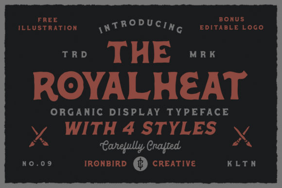The Royalheat: A Vintage Display Font for Editorial Design