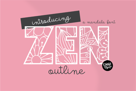 Zen: A Mandala-Themed Display Font for Creators
